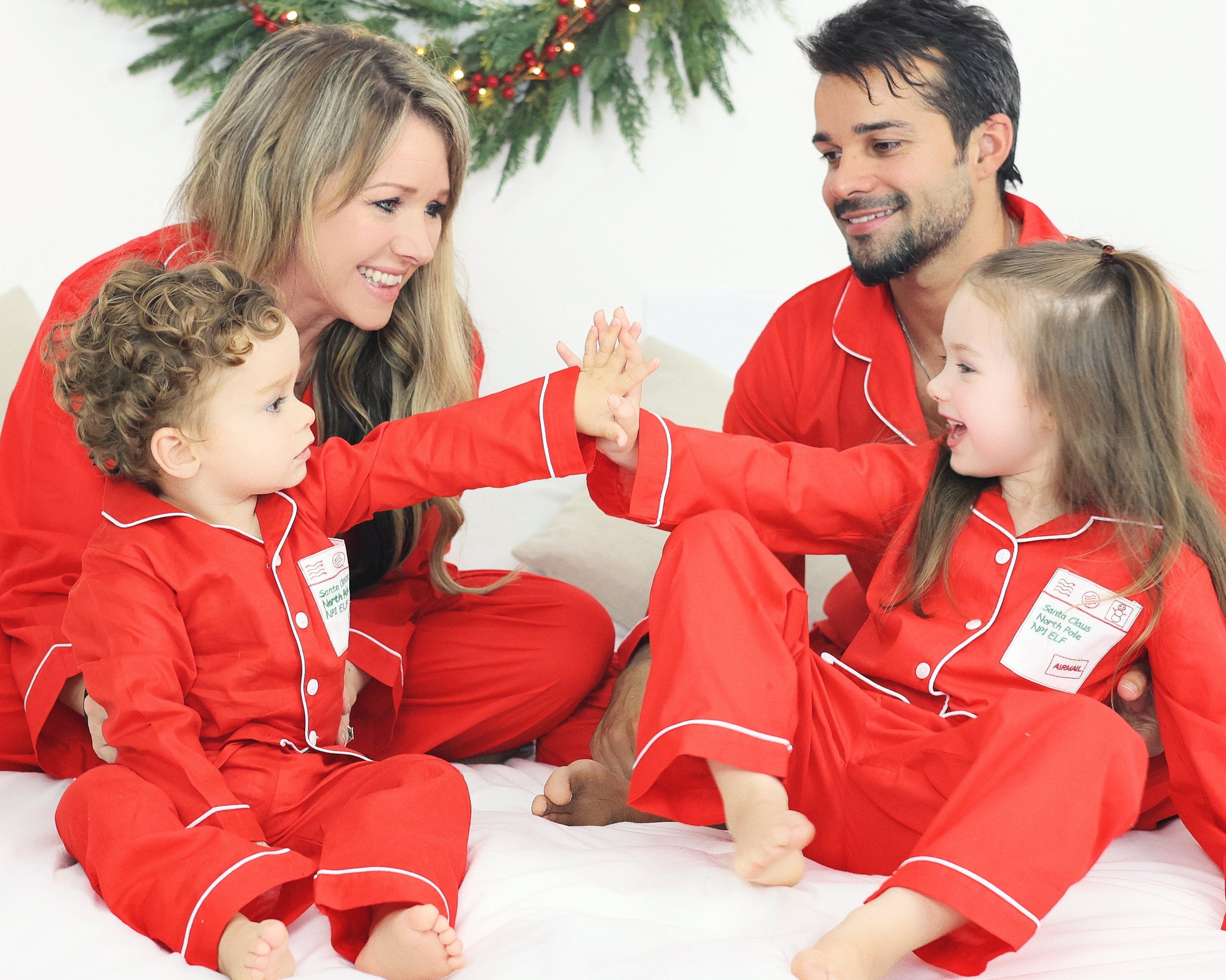 Men's Red Cotton Christmas Pyjamas