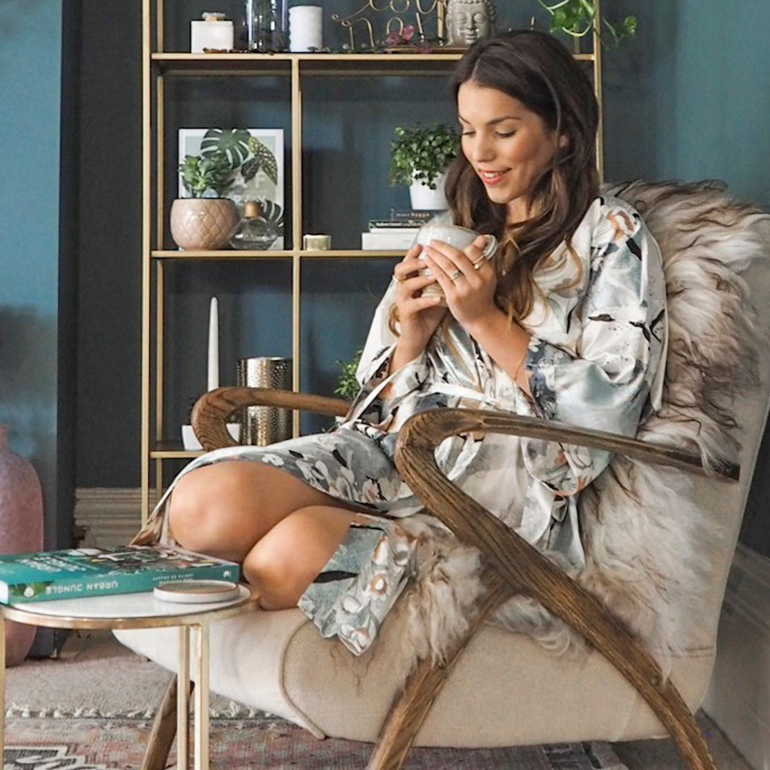 Floral Print Kimono Dressing Gown