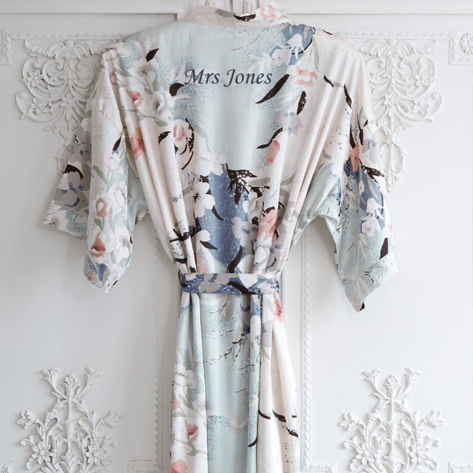 Floral Print Kimono Dressing Gown