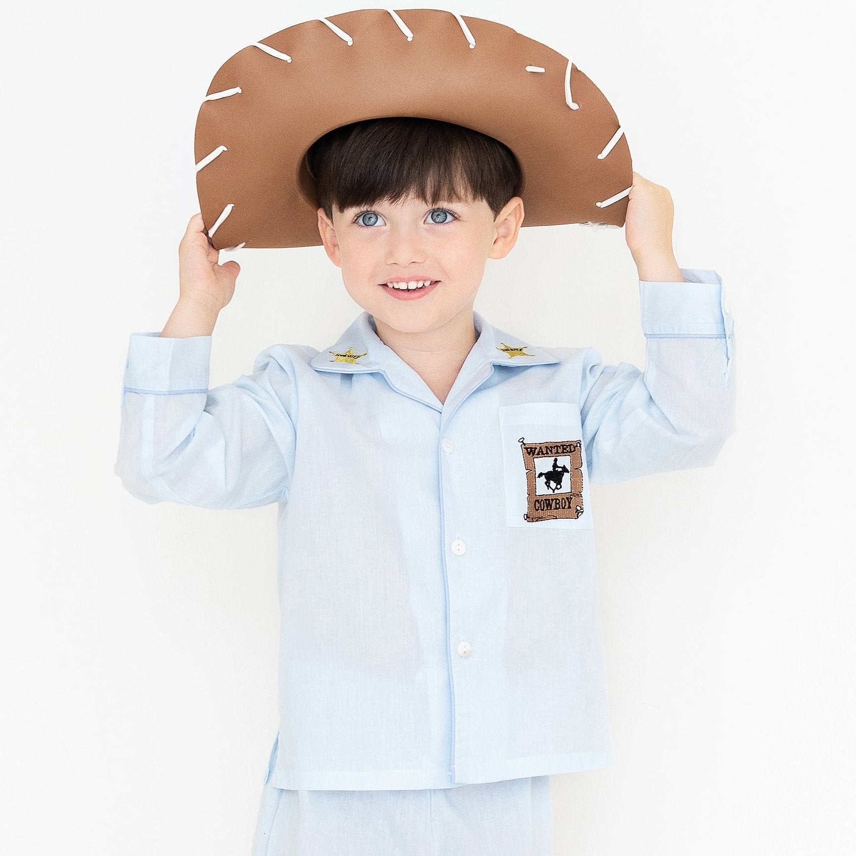 Boy's Cotton Cowboy Longsleeve Pyjamas
