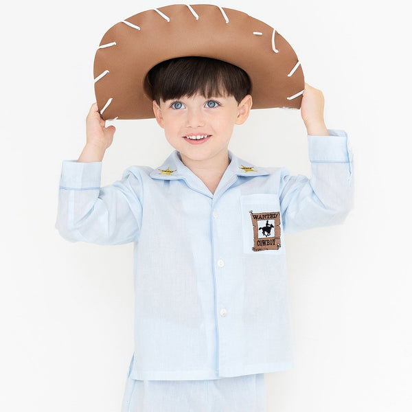 Boy's Cotton Cowboy Longsleeve Pyjamas