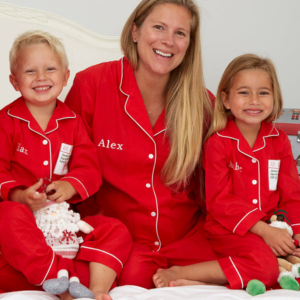 Women's Red Cotton Christmas Pyjamas