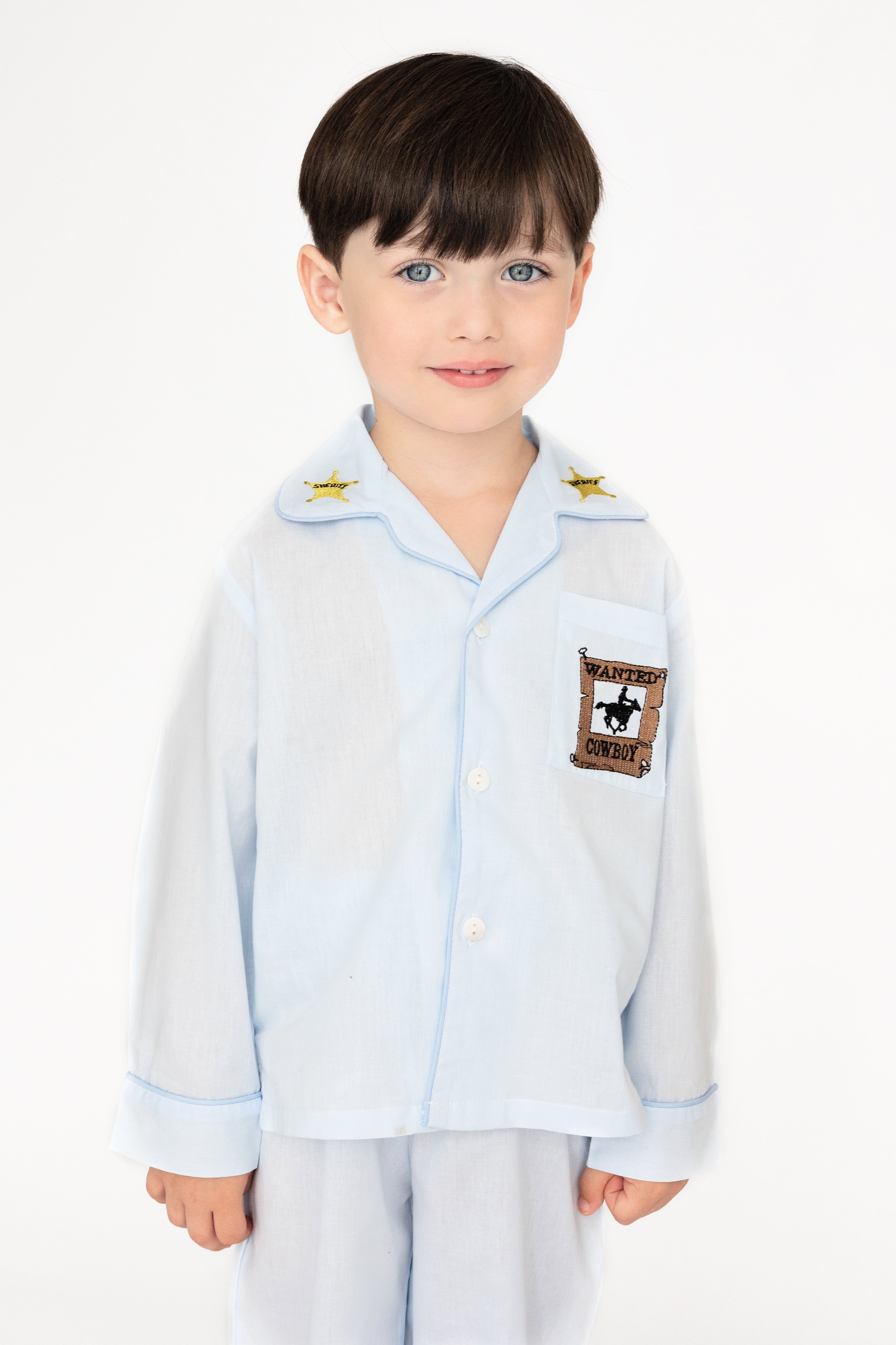 Boy's Cotton Cowboy Longsleeve Pyjamas