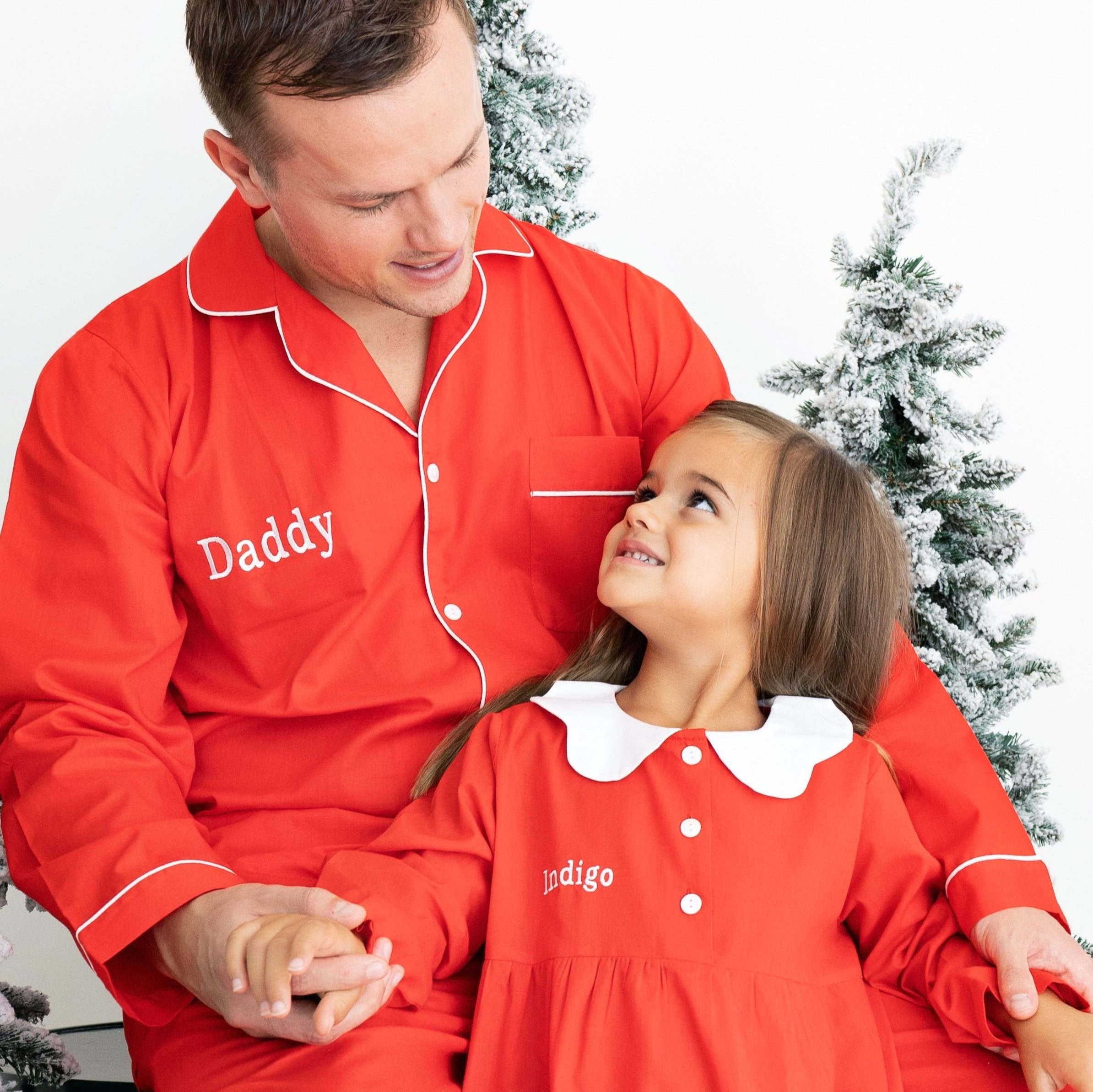 Men's Red Cotton Christmas Pyjamas