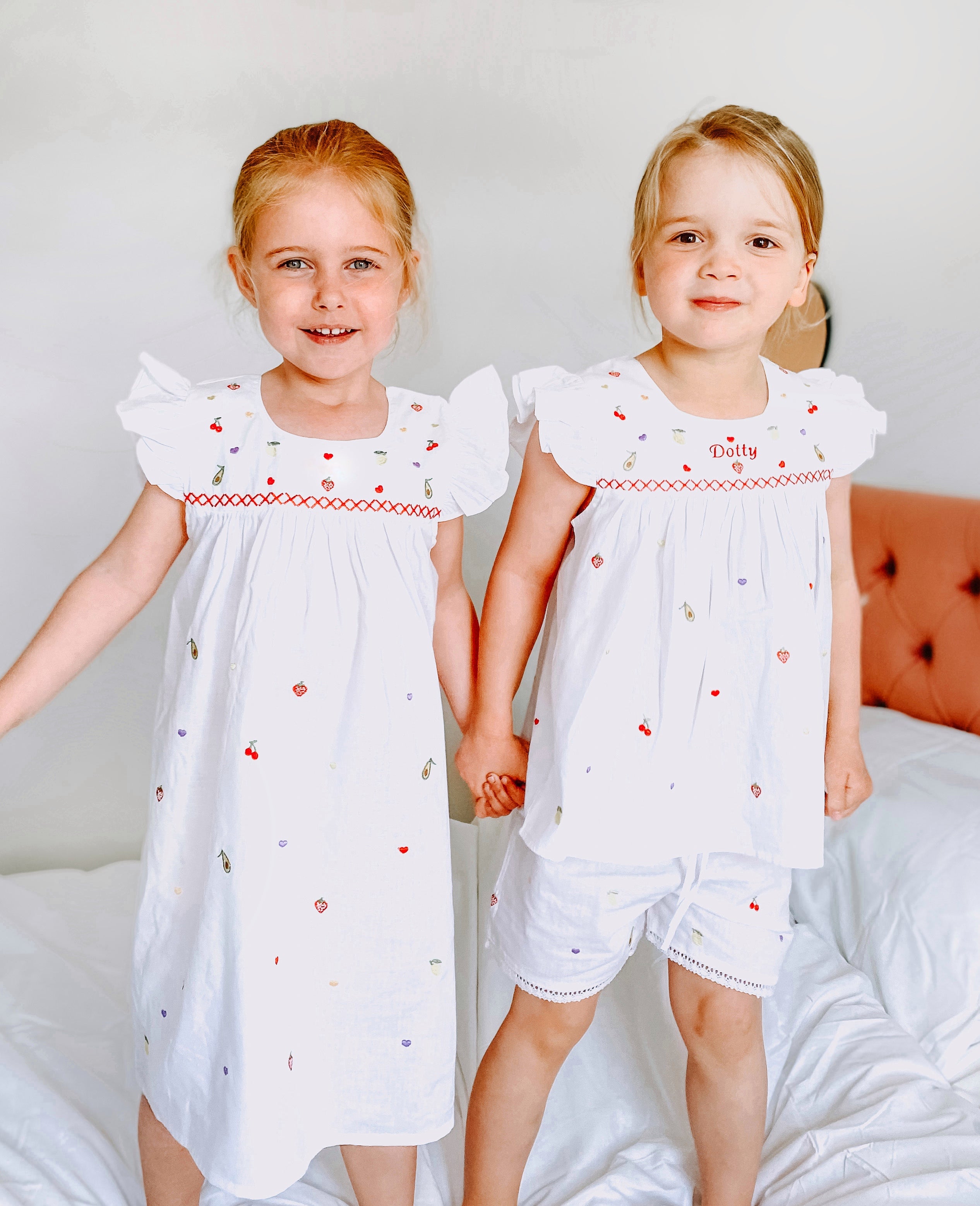Girl's Cotton Embroidered Fruits Dress