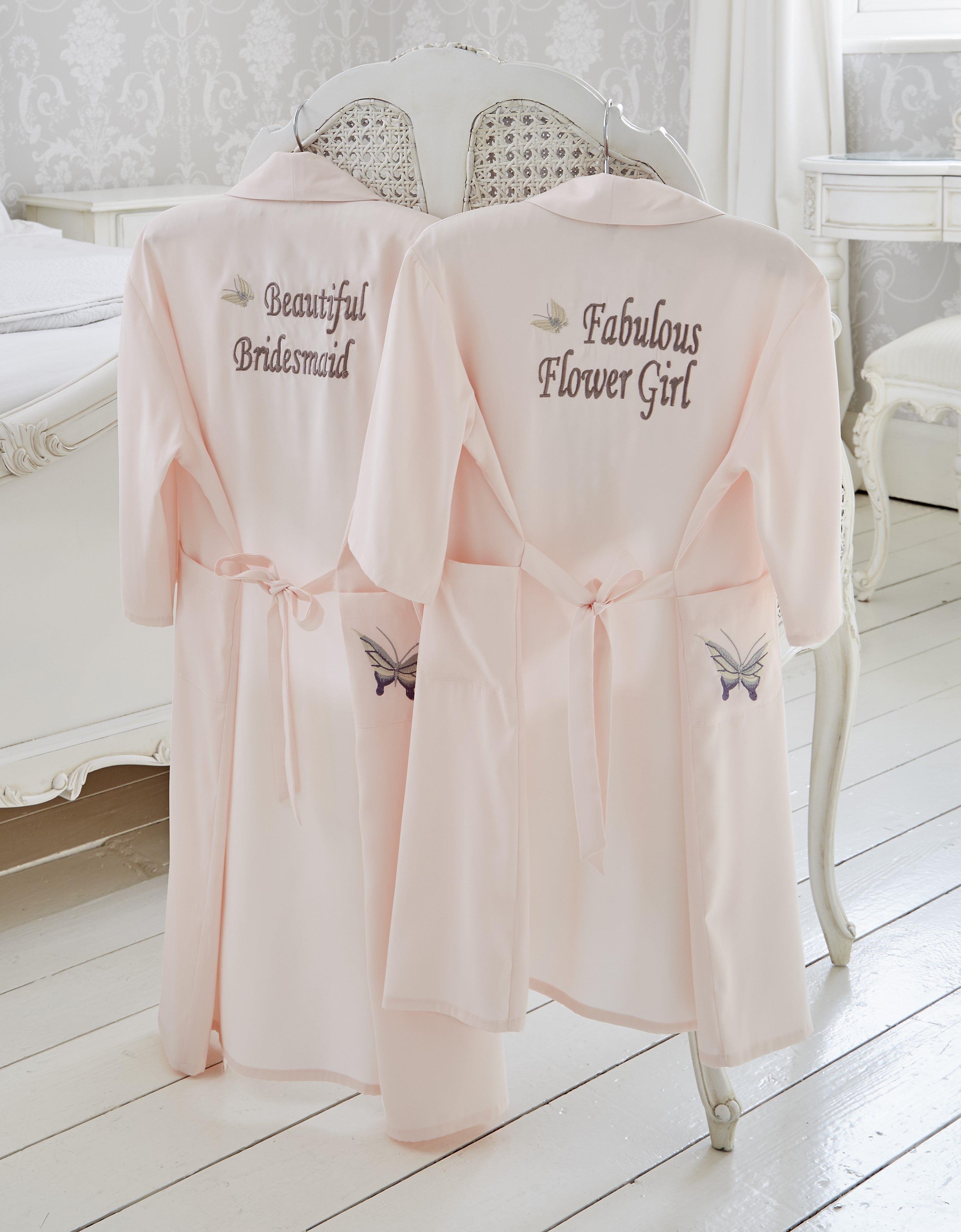 Girl's Butterfly Flower Girl Dressing Gown