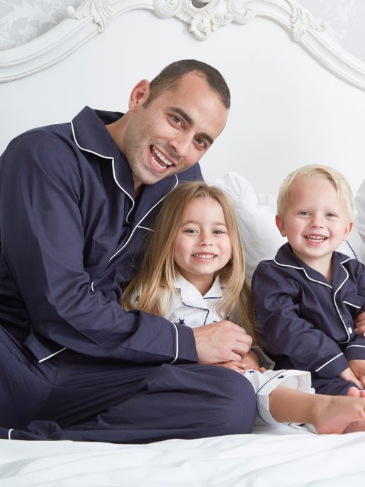 Men's Navy Cotton Pyjamas