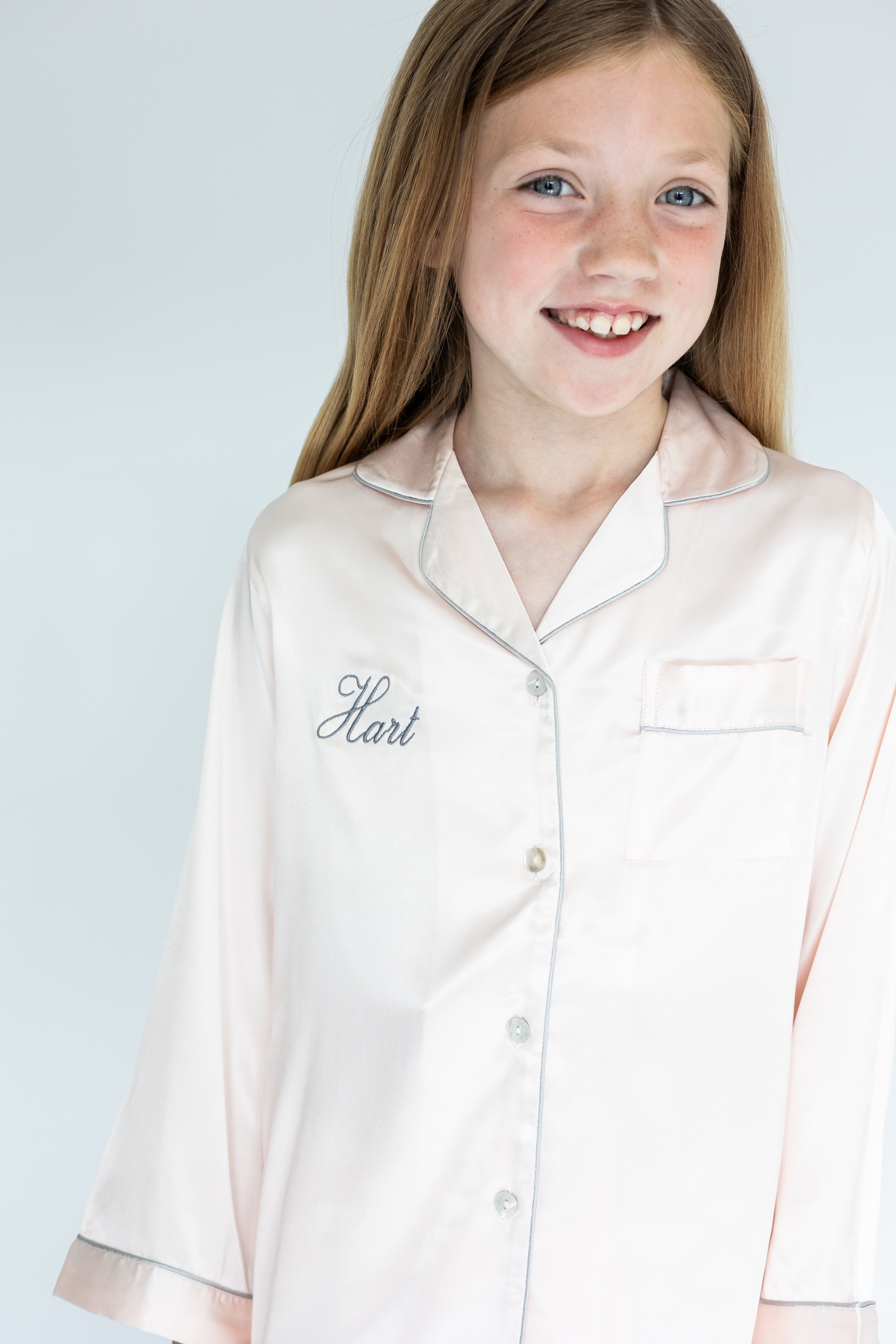 Girl's Pink Silky Satin Pyjama's