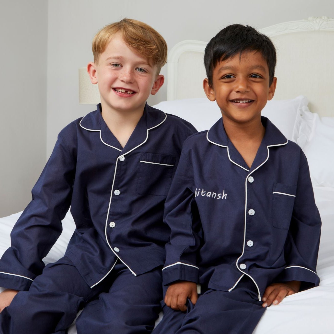 Boy's Cotton Navy Pyjamas
