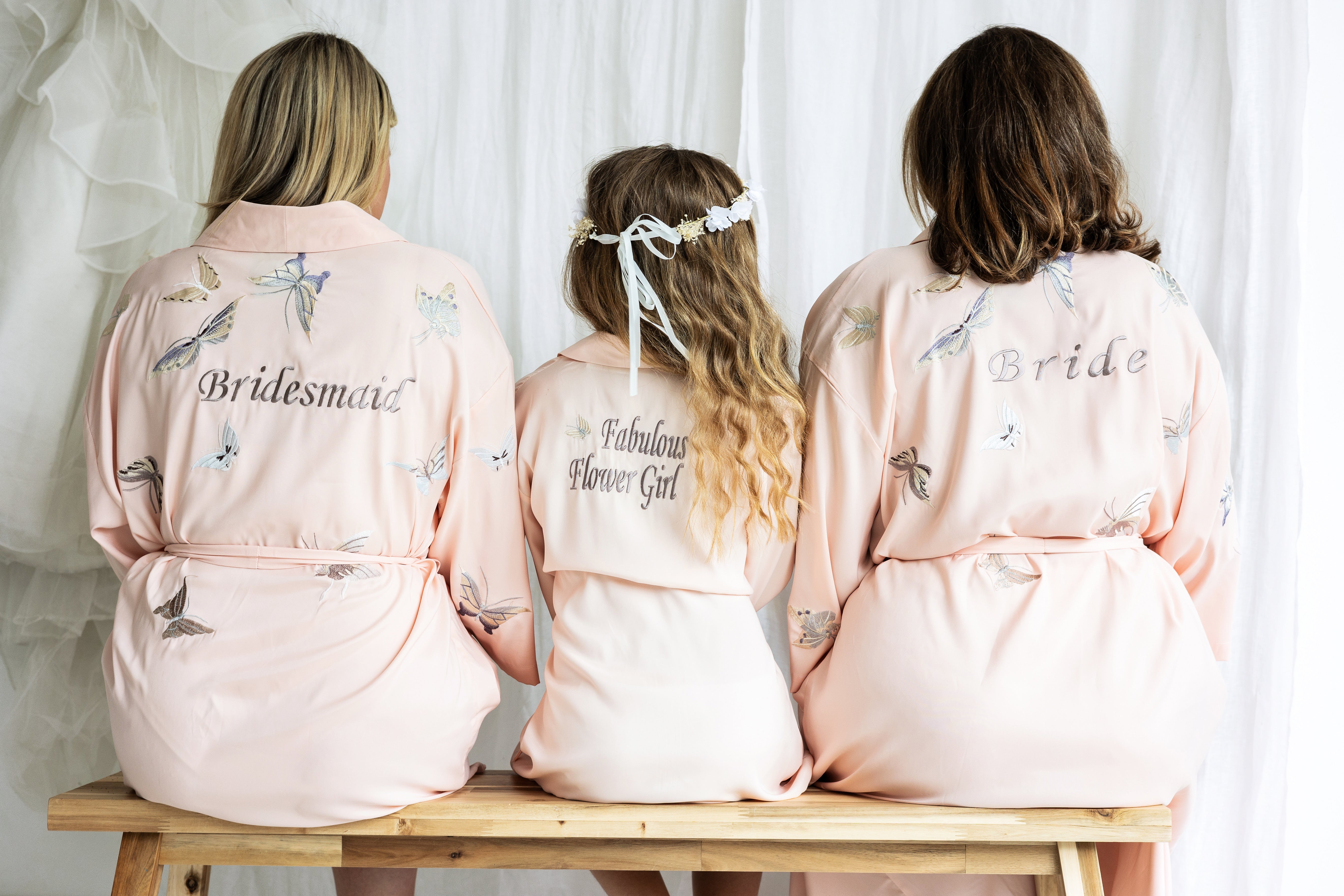 Girl's Butterfly Flower Girl Dressing Gown