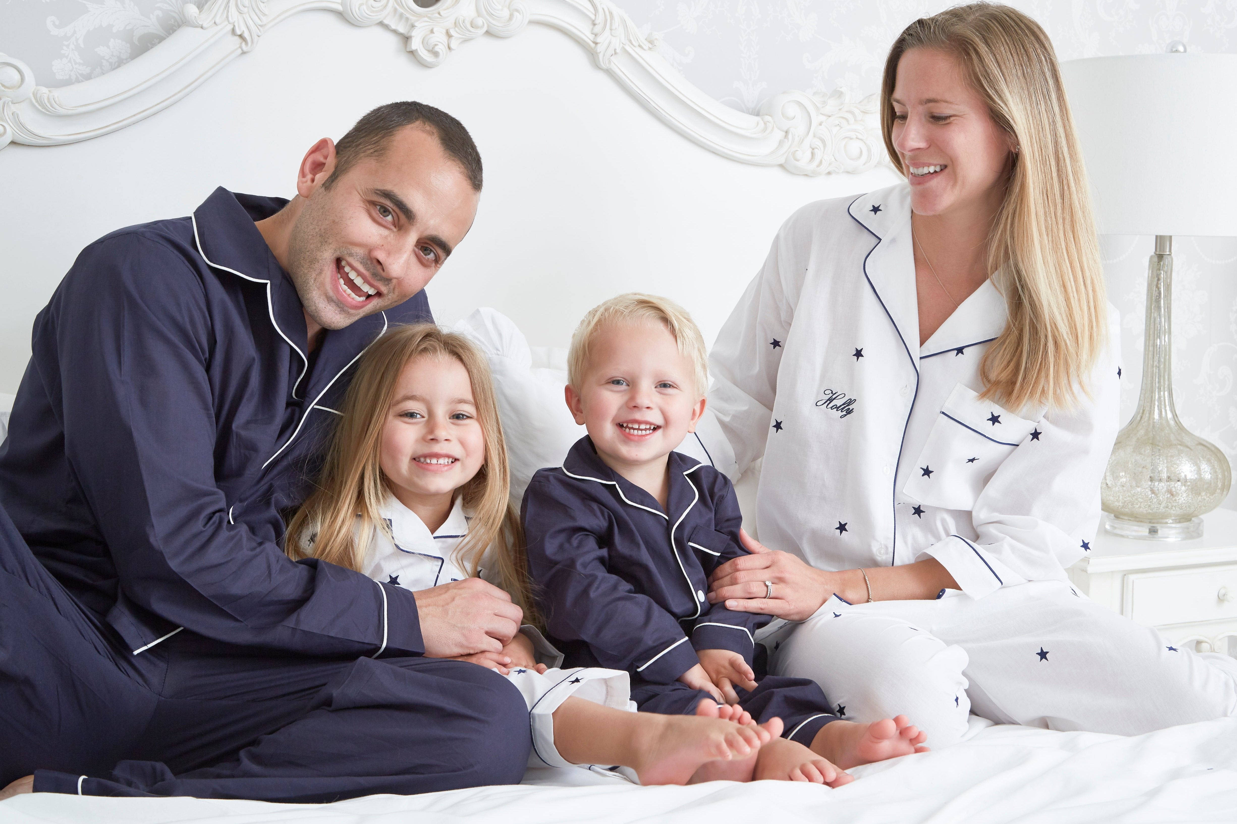 Men's Navy Cotton Pyjamas