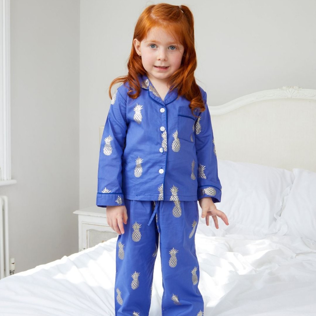 Girl's Cotton Pineapple Pyjamas