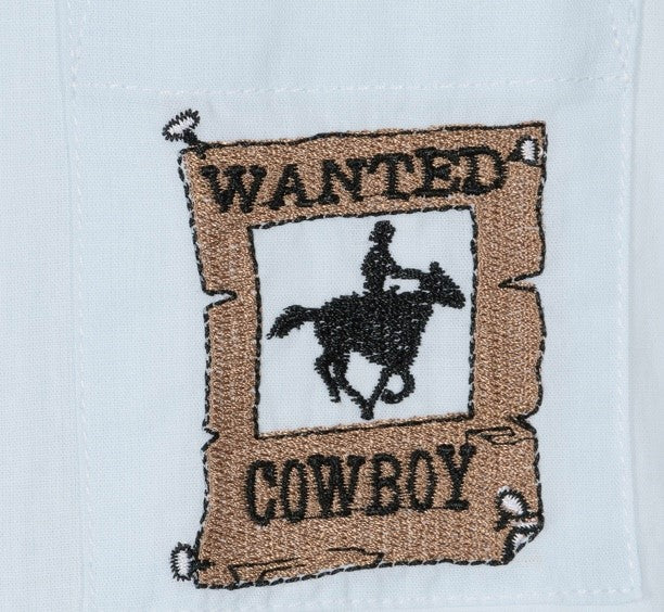 Boy's Cotton Cowboy Longsleeve Pyjamas