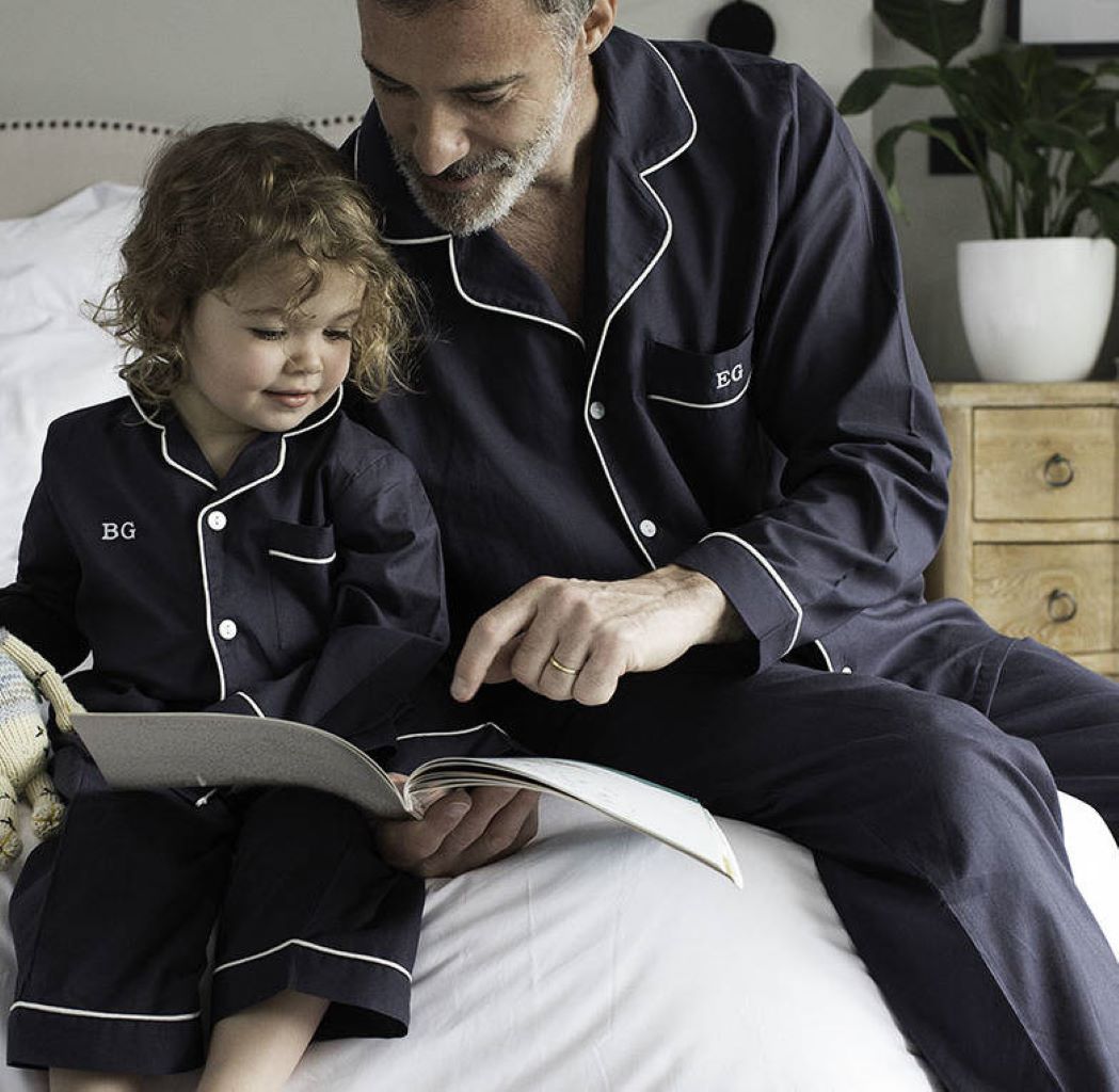 Men's Navy Cotton Pyjamas