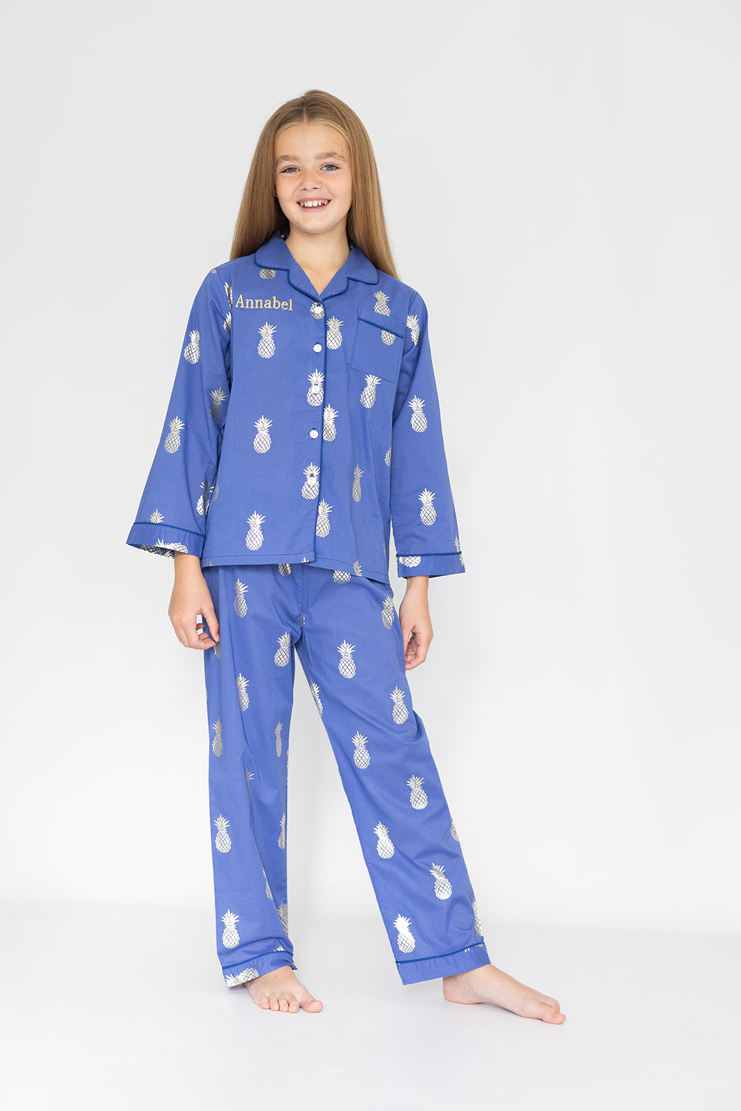 Girl's Cotton Pineapple Pyjamas