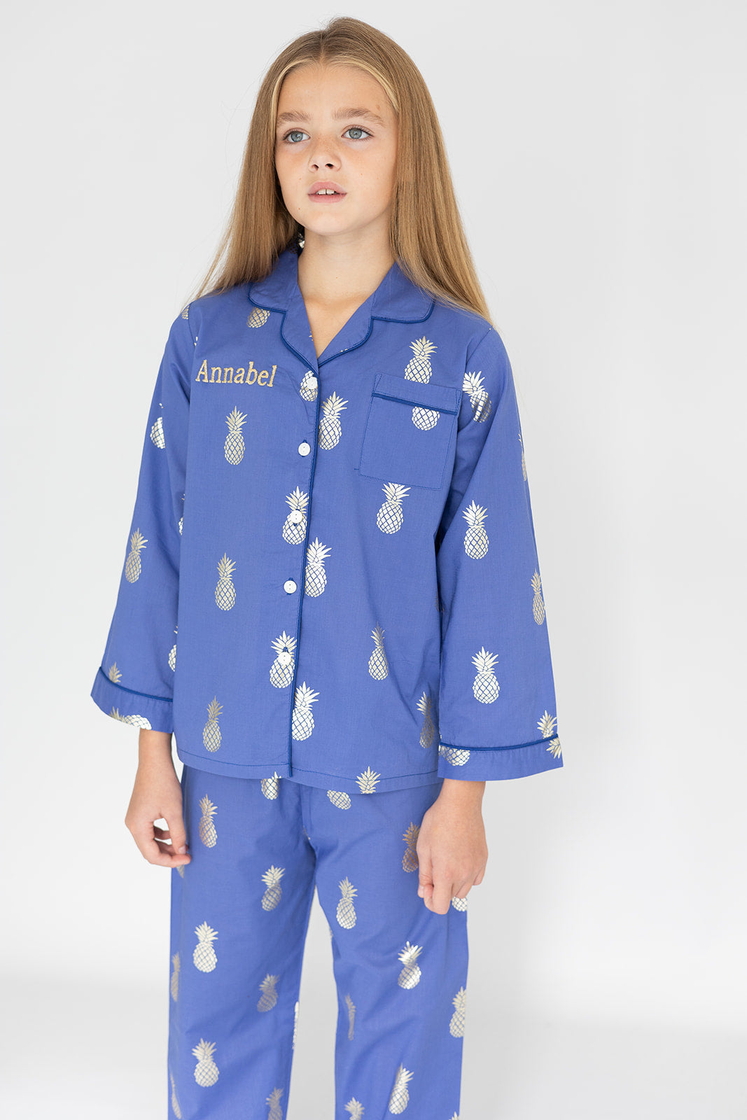 Girl's Cotton Pineapple Pyjamas