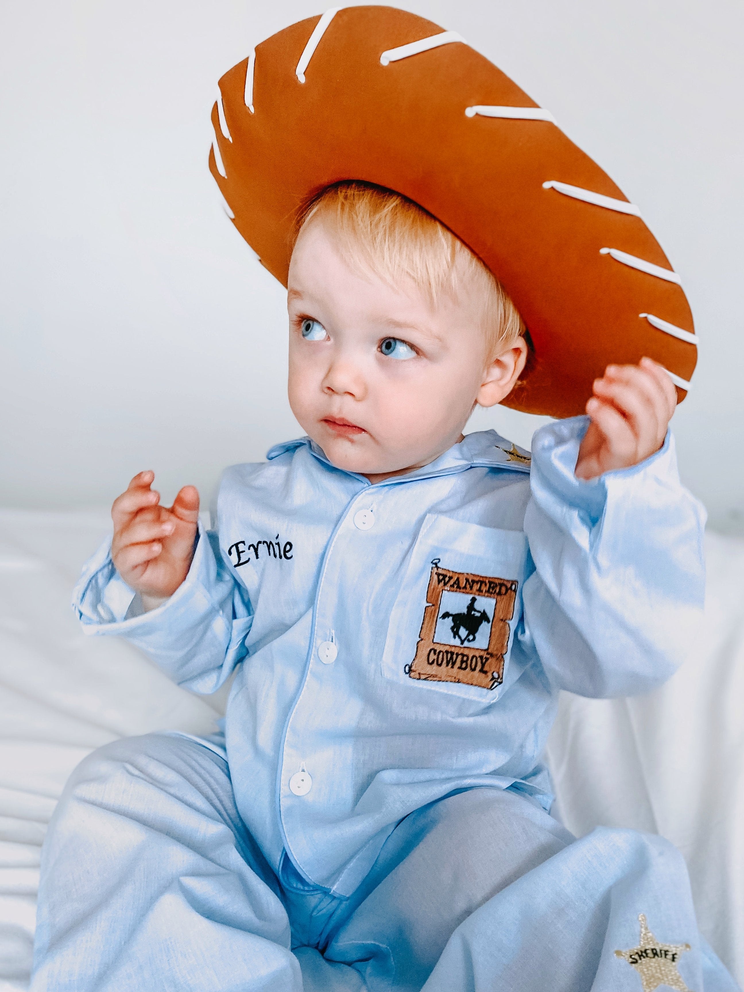 Boy's Cotton Cowboy Longsleeve Pyjamas