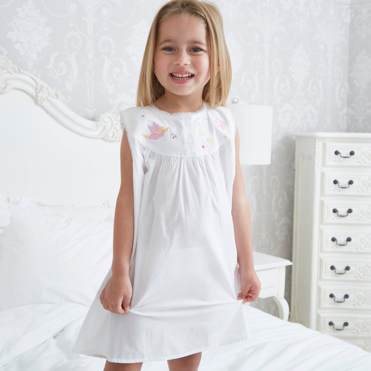 Girl's Dragonfly Cotton Dress