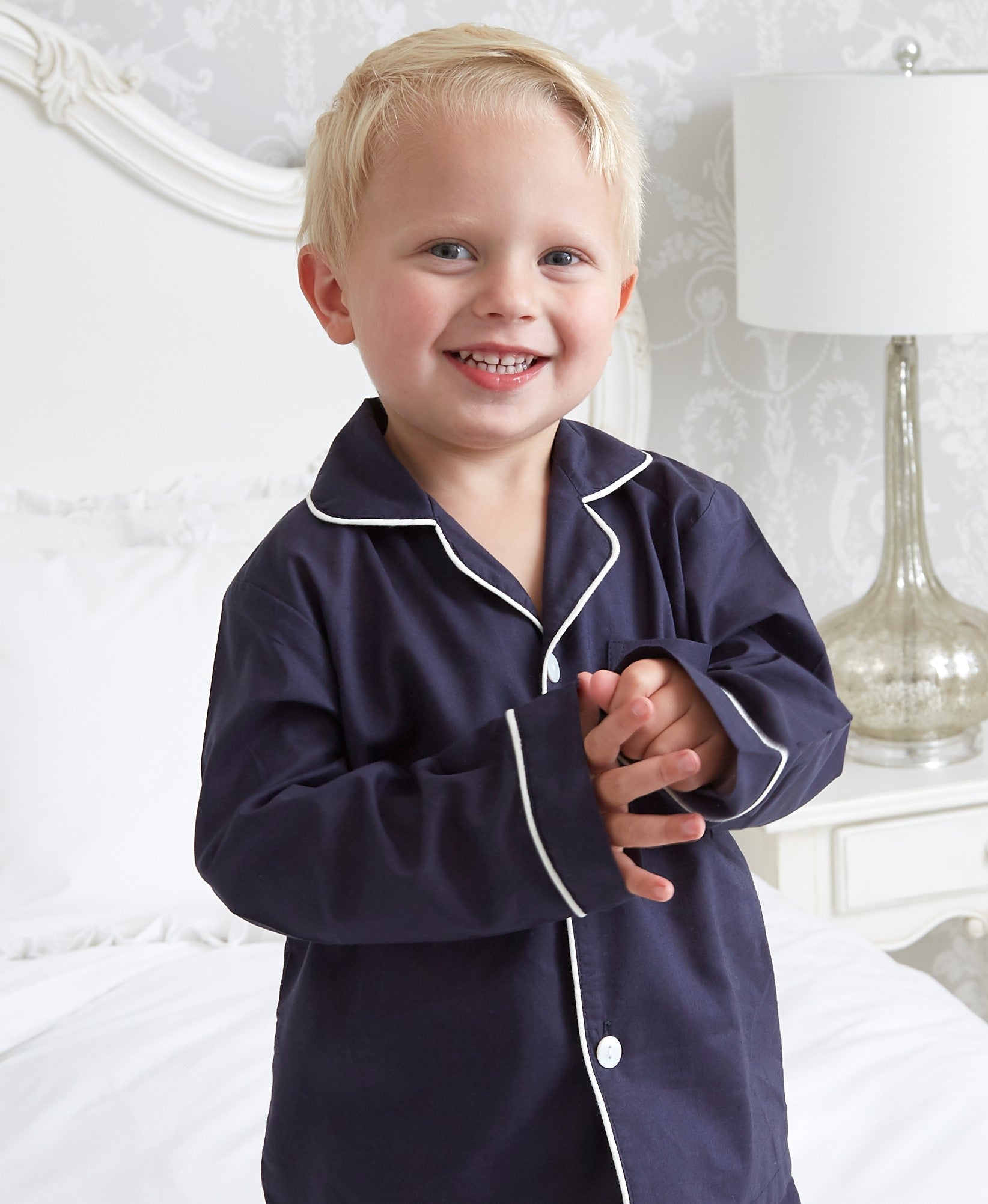 Boy's Cotton Navy Pyjamas