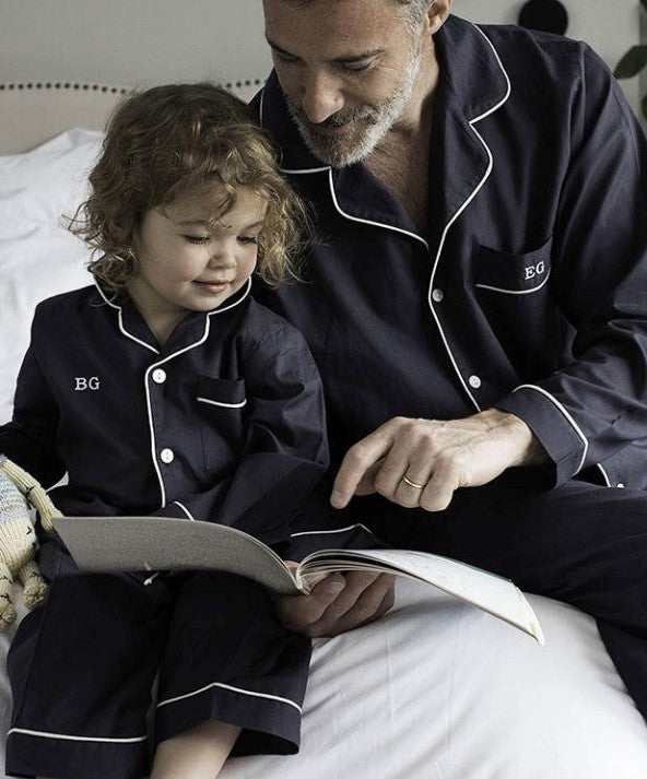Boy's Cotton Navy Pyjamas